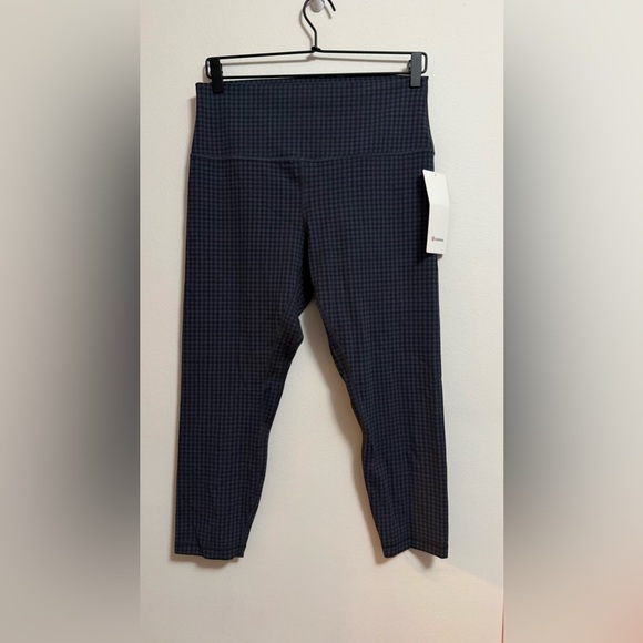 lululemon athletica Pants - Lululemon - NWT - Navy and Black Houndstooth Leggings - Size 12 - Crop 23”